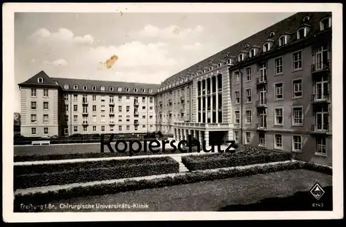 ALTE POSTKARTE FREIBURG SCHWARZWALD CHIRUGISCHE UNIVERSITÄTS-KLINIK 1937 HOSPITAL Krankenhaus Hopital cpa postcard AK