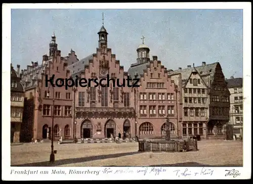 ÄLTERE POSTKARTE FRANFURT AM MAIN RÖMERBERG 1972 Verlag Heldge Römer Rathaus cpa postcard AK Ansichtskarte