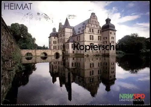 POSTKARTE DORTMUND WASSERSCHLOSS BODELSCHWINGH SPD NRW PARTEI HEIMAT castle chateau Schloss parti party postcard