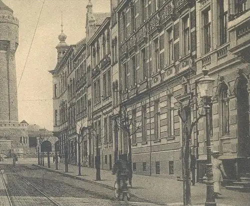 ALTE POSTKARTE DÜREN RHEINLAND KÖLNSTRASSE MIT WASSERTURM water tower tour chateau d'eau cpa postcard AK Ansichtskarte