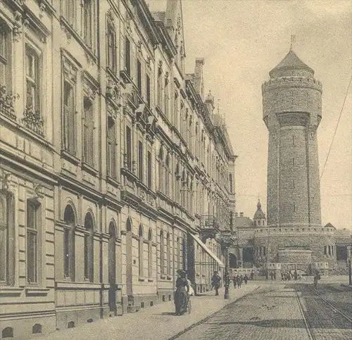 ALTE POSTKARTE DÜREN RHEINLAND KÖLNSTRASSE MIT WASSERTURM water tower tour chateau d'eau cpa postcard AK Ansichtskarte