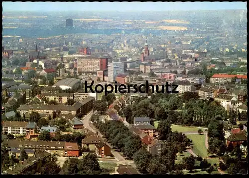 ÄLTERE POSTKARTE DORTMUND WESTFALEN BLICK VOM FERNSEHTURM PANORAMA Totalansicht Totale cpa postcard AK Ansichtskarte