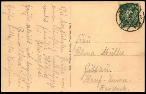 ALTE POSTKARTE LEIPZIG VOLKSHAUS 1923 SACHSEN saxony saxe cpa postcard AK Ansichtskarte