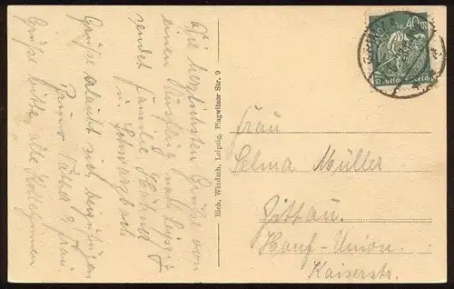 ALTE POSTKARTE LEIPZIG VOLKSHAUS 1923 SACHSEN saxony saxe cpa postcard AK Ansichtskarte