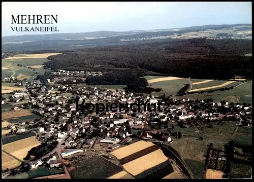 ÄLTERE POSTKARTE MEHREN VULKANEIFE EIFEL DAUN PANORAMA LUFTBILD Fliegeraufnahme cpa postcard AK Ansichtskarte