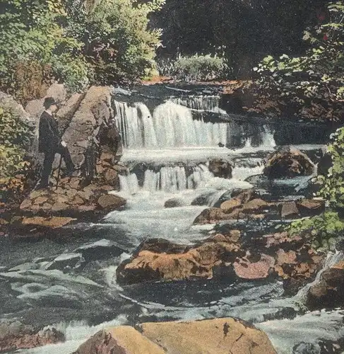ALTE POSTKARTE MANDERSCHEID EIFEL HORNGRABEN WASSERFALL bei Wittlich Feldpost 1915 waterfall postcard Ansichtskarte cpa