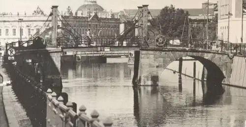 ÄLTERE POSTKARTE ALT-BERLIN WEINSTUBE STADTMAUER RIBBECKHAUS GERTRAUDENDENKMAL JUNGFERNBRÜCKE Bridge postcard cpa AK
