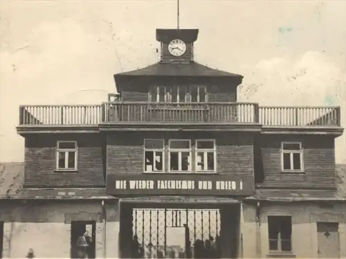 ALTE POSTKARTE LAGER BUCHENWALD BEI WEIMAR HAUPTEINGANG EHEMALIGES KONZENTRATIONSLAGER Concentration Camp KZ cpa