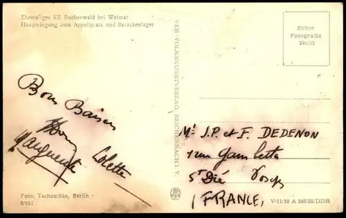 ALTE POSTKARTE LAGER BUCHENWALD BEI WEIMAR HAUPTEINGANG EHEMALIGES KONZENTRATIONSLAGER Concentration Camp KZ cpa