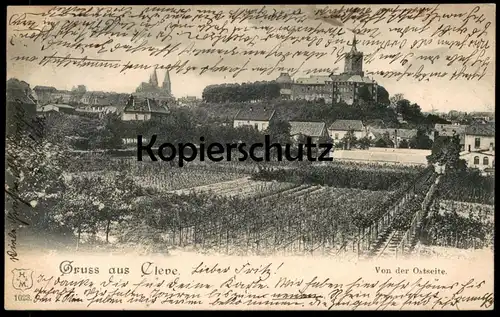 ALTE POSTKARTE GRUSS AUS CLEVE VON DER OSTSEITE 1902 Bad Kleve cpa postcard AK Ansichtskarte
