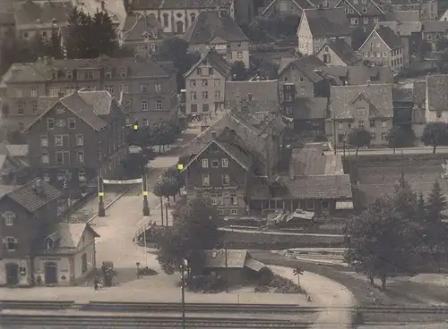 ALTE POSTKARTE FURTWANGEN SCHWARZWALD BAHNHOF BEFLAGGUNG FESTBOGEN station gare cpa postcard Ansichtskarte
