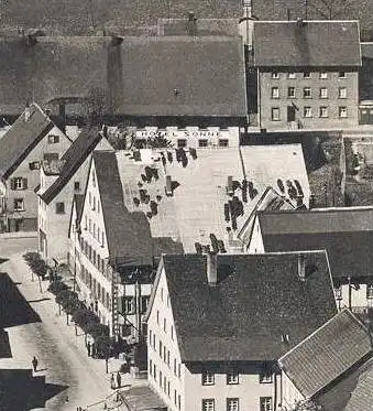 ALTE POSTKARTE FURTWANGEN 870 METER DACHDECKER DACHEINDECKUNG VOR DEM HOTEL SONNE roofer slater couvreur cpa postcard