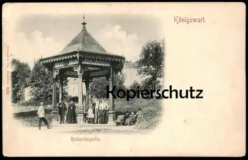 ALTE POSTKARTE BAD KÖNIGSWART RICHARDSQUELLE TSCHECHIEN Bad Kynzvart Quelle source tchequie czech republic cpa postcard