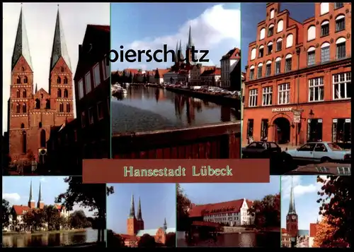 ÄLTERE POSTKARTE HANSESTADT LÜBECK OPEL Auto car AK Ansichtskarte cpa postcard