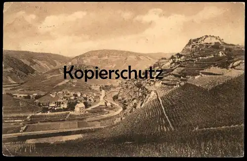 ALTE POSTKARTE MAISCHOSS UND RUINE SAFFENBURG PANORAMA Mayschoss Burg ruin cpa postcard AK Ansichtskarte