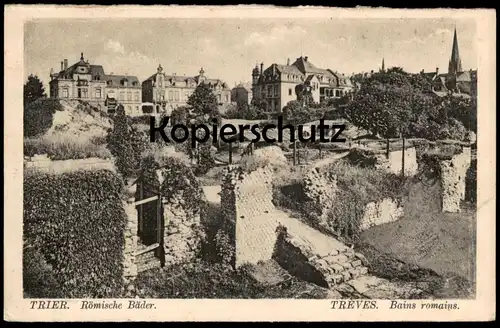 ALTE POSTKARTE TRIER RÖMISCHE BÄDER TRÈVES BAINS ROMAINS Bad bath cpa postcard AK Ansichtskarte