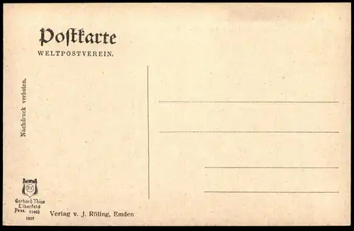 ALTE POSTKARTE EMDEN WESTERBUTFENNE VOM DELFT AUS Segelschiff Schiff sailing ship clipper bateau à volies cpa postcard