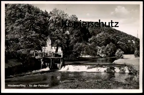 ÄLTERE POSTKARTE WEIDENAU AN DER FERNDORF BUSCHGOTTHARDSHÜTTEN SIEGEN Wehr Ferndorf barrage Ansichtskarte cpa postcard