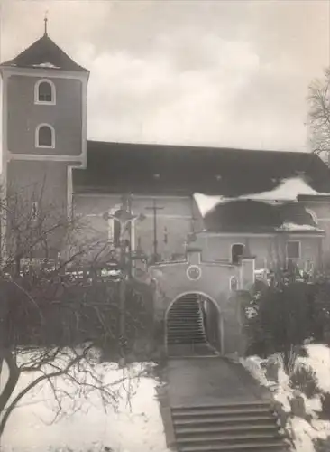 ALTE POSTKARTE WEIGELSDORF KATHOLISCHE PFARRKIRCHE WIGANCICE Kirche bei Ziebice Münsterberg Schlesien Polska Poland