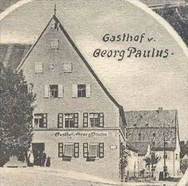 ALTE POSTKARTE GRUSS AUS POMMELSBRUNN GASTHOF GEORG PAULUS Ansichtskarte AK cpa postcard