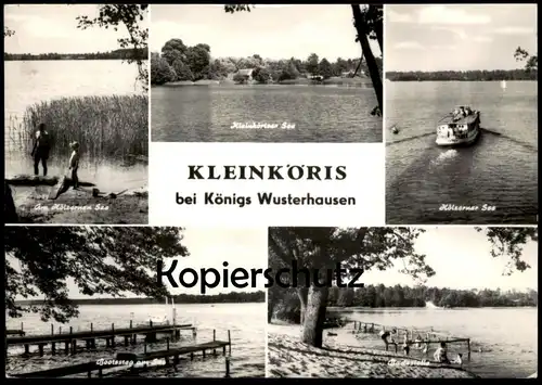 ÄLTERE POSTKARTE KLEINKÖRIS BEI KÖNIGS WUSTERHAUSEN HÖLZERNER SEE KLEIN KÖRISER SEE BOOTSSTEG GROSS KÖRIS postcard cpa