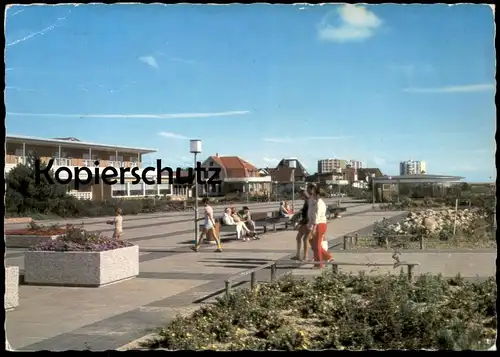 ÄLTERE POSTKARTE ST. PETER-ORDING AN DER PROMENADE BÄNKE NORDSEE cpa postcard AK Ansichtskarte