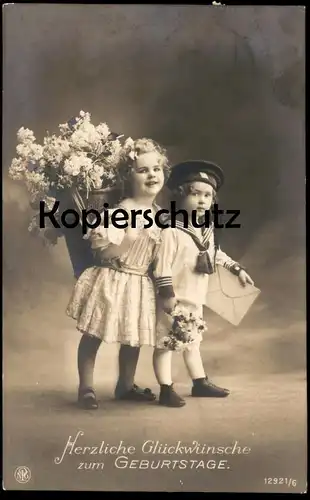 ALTE POSTKARTE ZWEI MÄDCHEN MIT BRIEF HERZLICHE GLÜCKWÜNSCHE enfants lettre children Child Kind Kinder girl cpa postcard