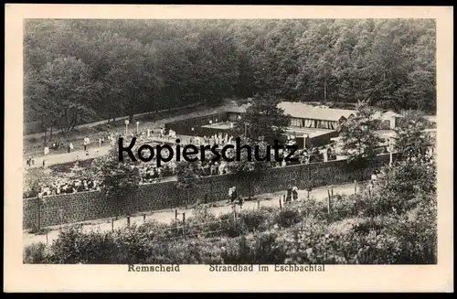 ALTE POSTKARTE REMSCHEID STRANDBAD IM ESCHBACHTAL SCHWIMMBAD PISCINE SWIMMING POOL Bad bath Ansichtskarte cpa postcard