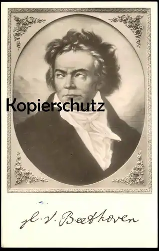 ALTE POSTKARTE LUDWIG VAN BEETHOVEN STEMPEL BEETHOVENHAUS BONN PORTRAIT Komponist Dichter pianist musician postcard cpa