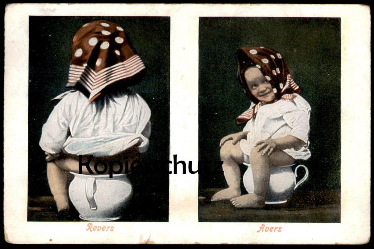 Alte Postkarte Madchen Auf Nachttopf 1906 Enfant Bebe Pot De Chambre Chamber Pot Jerry Jeune Fille Child Kind Toilet Cpa Nr Oldthing A