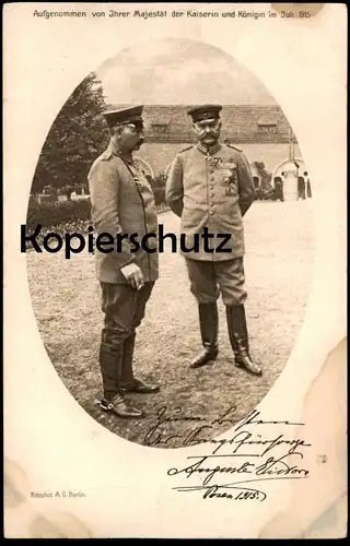 ALTE POSTKARTE KAISER WILHELM HINDENBURG POSEN 1915 ORDEN medal ordre emperor césar Zum Besten der Kriegsfürsorge Poznan