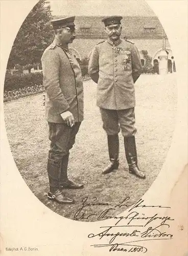 ALTE POSTKARTE KAISER WILHELM HINDENBURG POSEN 1915 ORDEN medal ordre emperor césar Zum Besten der Kriegsfürsorge Poznan