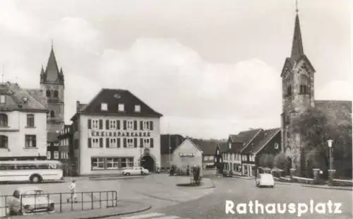 ÄLTERE POSTKARTE WIPPERFÜRTH RATHAUS NEYE-TALSPERRE FORSTHAUS KRANKENHAUS VW BWM ISETTA Ansichtskarte AK postcard cpa