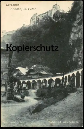 ALTE POSTKARTE SALZBURG FRIEDHOF ST. PETER Cimetière Cementerio Cemetery Churchyard Austria Pleines Zeepfabriek postcard