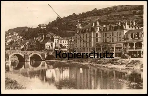 ALTE POSTKARTE BOUILLON HOTEL DE LA POSTE ET VIEUX PONT DE LIÉGE 1936 Brücke bridge cpa postcard AK Ansichtskarte