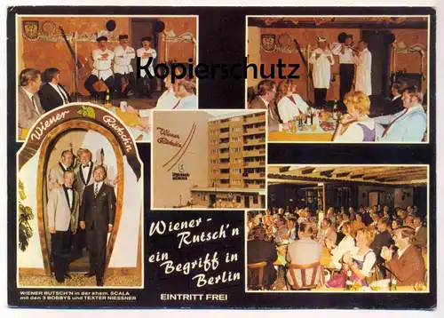 ÄLTERE POSTKARTE BERLIN WIENER RUTSCH'N EHEMALS SCALA 3 BOBBYS RESTAURANT Wien postcard cpa Ansichtskarte AK