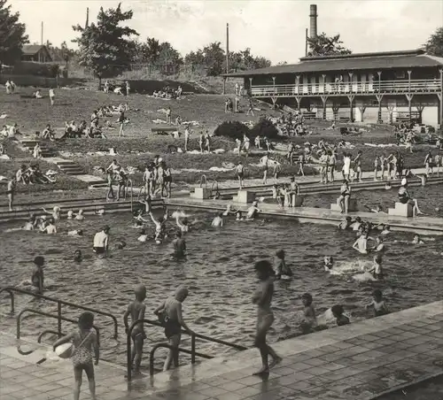 ÄLTERE POSTKARTE GÖRLITZ HELENENBAD SCHWIMMBAD Swimming Pool Piscine Freibad Bad bath bathing suit Mode cpa postcard AK