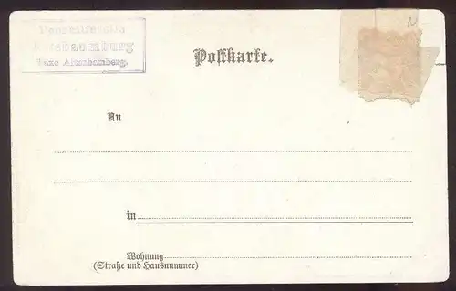 ALTE LITHO POSTKARTE GRUSS VON DER ALTEBAUMBURG ALTENBAMBERG Bad Münster Altenbaumburg Stempel Taxe Posthilfstelle