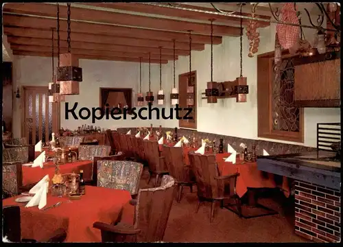 ÄLTERE POSTKARTE BOPPARD GRILL ZUR PFEFFERMÜHLE BELLEVUE RHEINHOTEL Hotel Restaurant AK Ansichtskarte cpa postcard