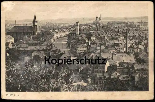 ALTE POSTKARTE HOF IN BAYERN TOTALANSICHT PANORAMA Total Ansichtskarte AK cpa postcard