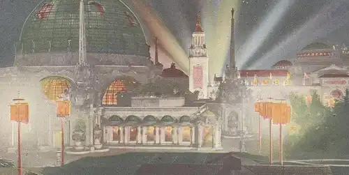 ALTE POSTKARTE SAN FRANCISCO ILLUMINATED PALACE OF HORTICULTURE PANAMA PACIFIC EXPO 1915 by night nuit postcard cpa AK