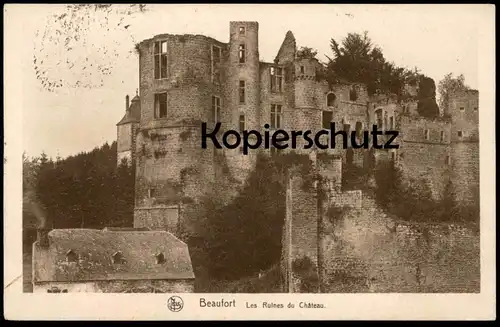 ALTE POSTKARTE BEAUFORT LES RUINES DU CHATEAU Luxemburg Luxembourg cpa postcard Ansichtskarte AK