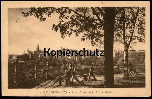 ALTE POSTKARTE LUXEMBOURG VUE PRISE DES TROIS GLANDS 1932 Luxemburg Ansichtskarte cpa postcard AK