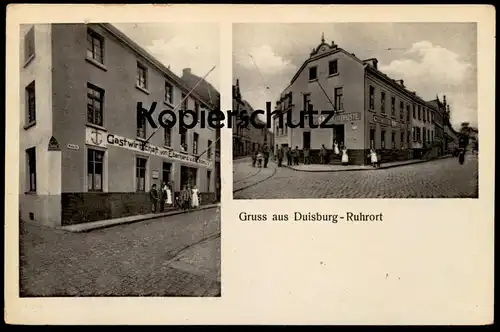 ALTE POSTKARTE DUISBURG RUHRORT GASTWIRTSCHAFT EBERHARD VON DER LADEN ROBERT DROSTE WEIDE-STRASSE Ansichtskarte postcard