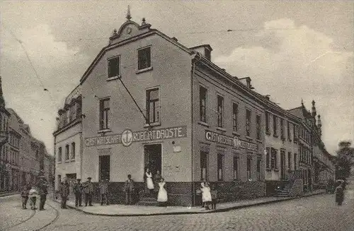 ALTE POSTKARTE DUISBURG RUHRORT GASTWIRTSCHAFT EBERHARD VON DER LADEN ROBERT DROSTE WEIDE-STRASSE Ansichtskarte postcard