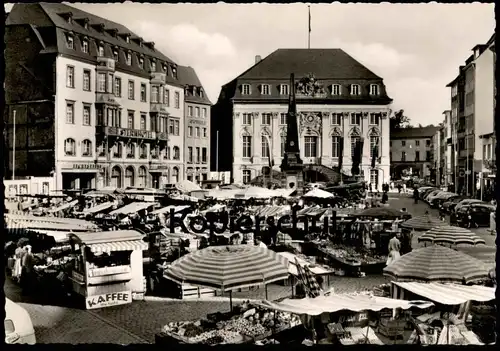 ÄLTERE POSTKARTE BONN MARKTPLATZ KAFFEE WITWE FUCHS STERNHOTEL market marché Gemüsestand légumes cpa postcard