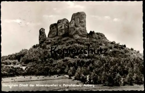 ÄLTERE POSTKARTE GEROLSTEIN STADT DER MINERALQUELLEN UND PETREFAKTEN AUBERG cpa postcard AK Ansichtskarte