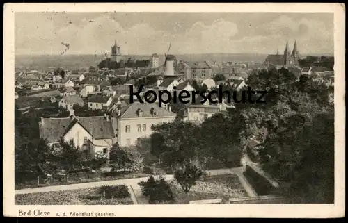 ALTE POSTKARTE BAD CLEVE VON DER ADOLFSLUST GESEHEN Kleve Windmühle Molen Mühle Windmill moulin Windmolen
