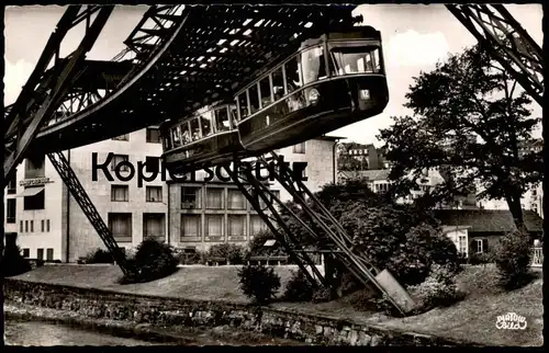 ÄLTERE POSTKARTE WUPPERTAL SCHWEBEBAHN AM ALTEN MARKT COCA-COLA REKLAME Bahn Train Waggon Wagen Nr. 12 Coke CocaCola