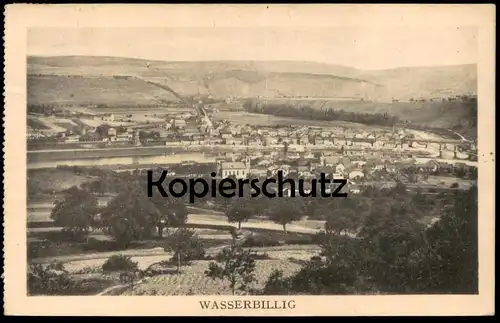 ALTE POSTKARTE WASSERBILLIG GESAMTANSICHT 1926 HOTEL J.-P. HASTERT Waasserbëlleg Luxemburg Luxembourg cpa postcard